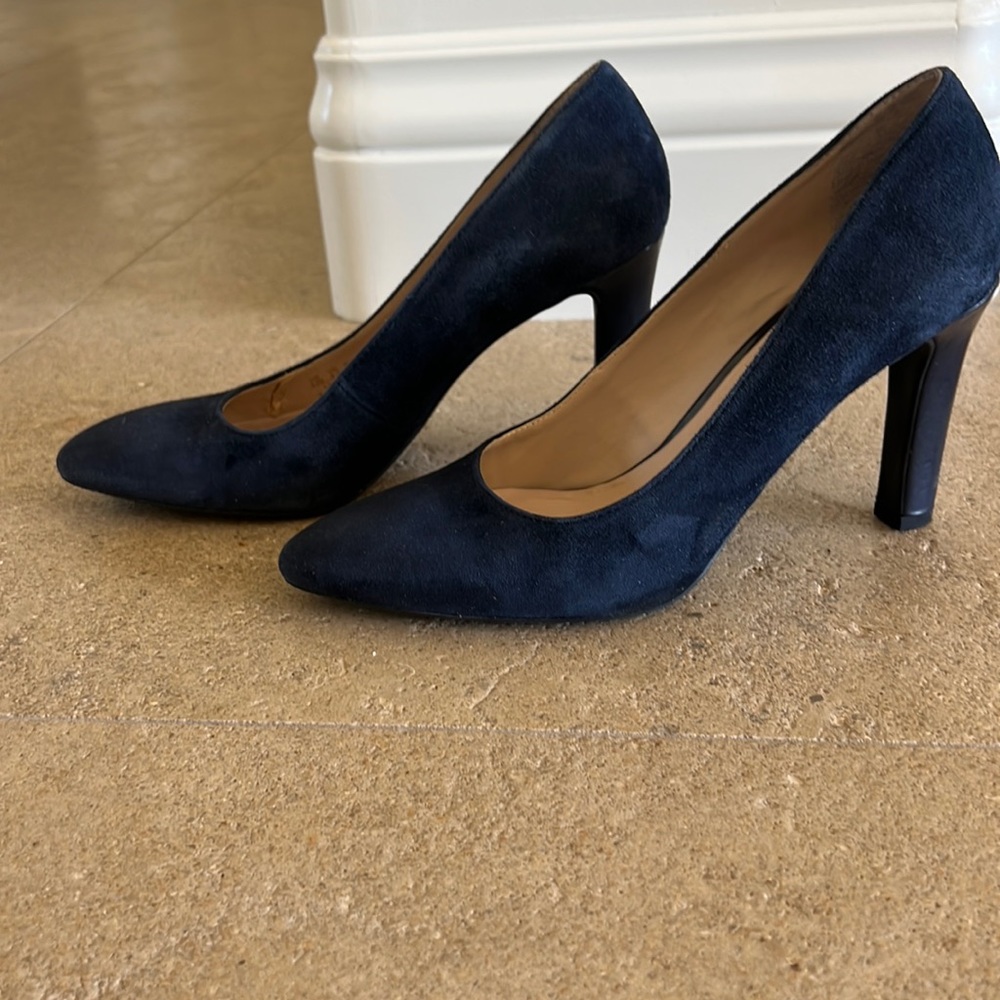 Franco Sarto Blue Suede Pumps